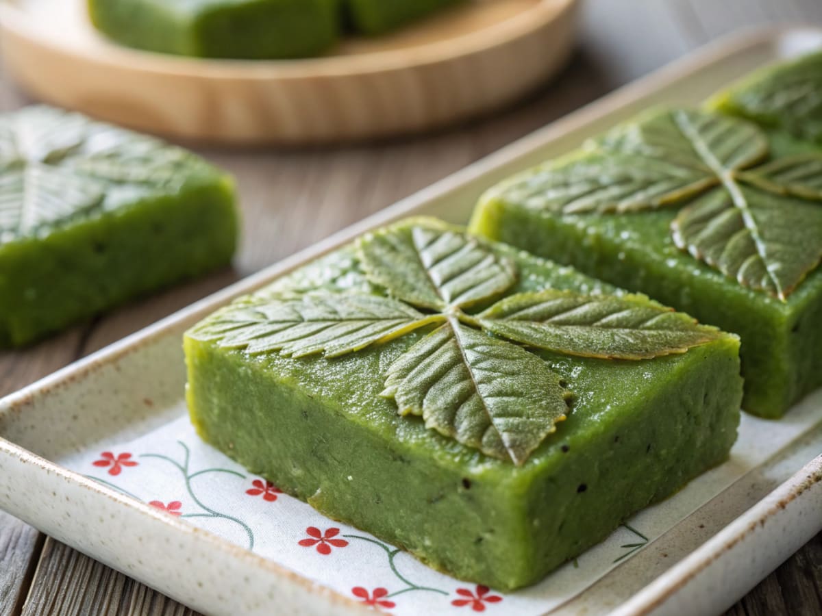 직접 재배한 재료로 만든 한산모시떡